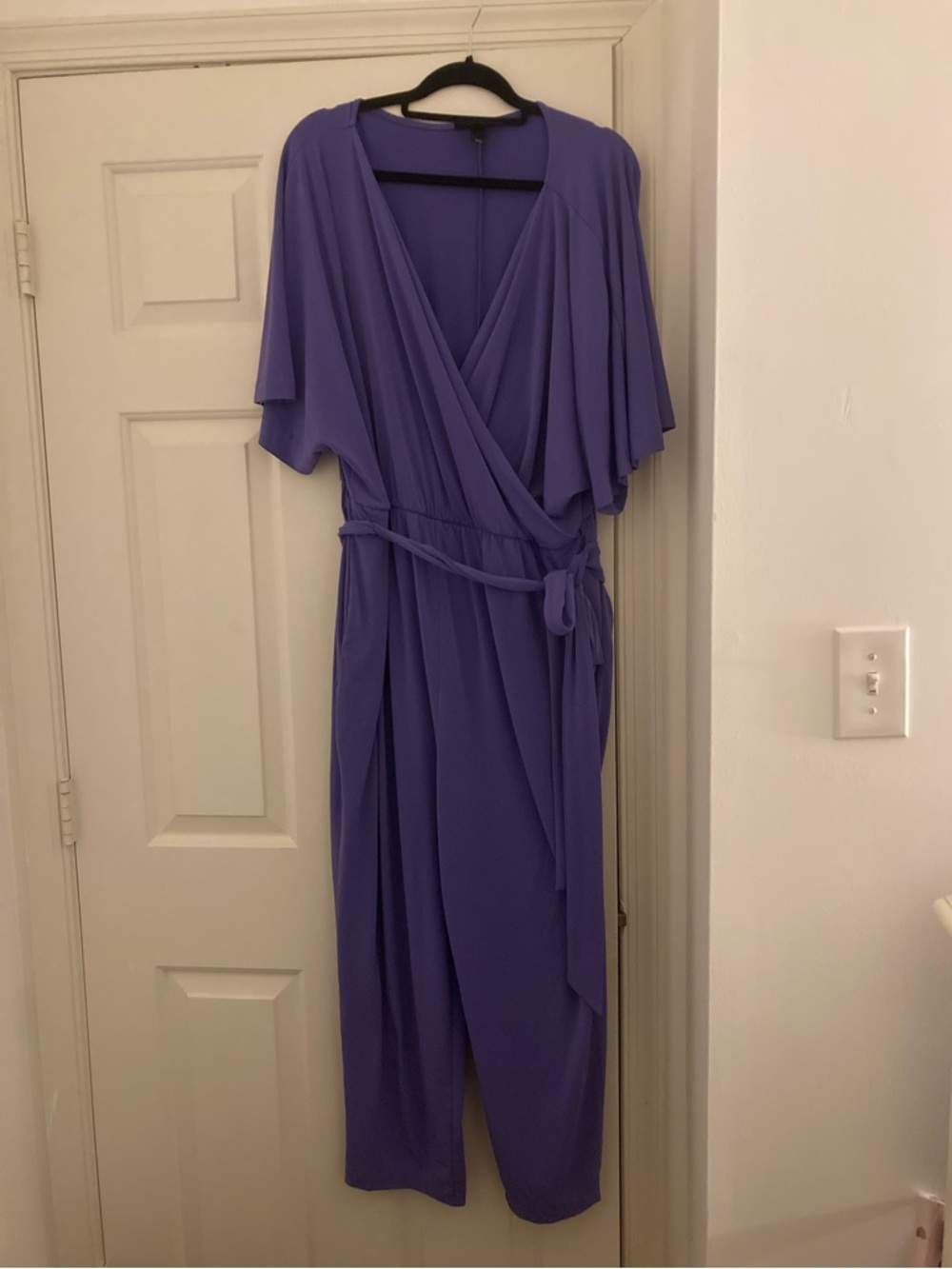 Lane Bryant Violet Wrap Jumpsuit with Tie Waist